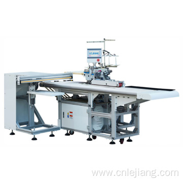 Automatic platform folding cuff stretching machine